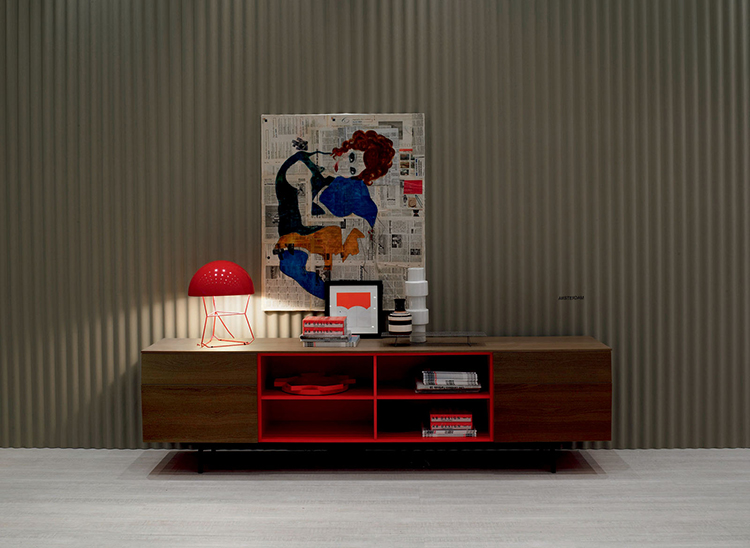 bontempi sideboard red